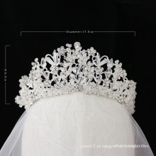 2020 novo estilo casamento nupcial tiara cristal coroa grande cortejo